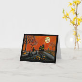 Carte Halloween, salutation, carte, sorcières, (Fleur jaune)