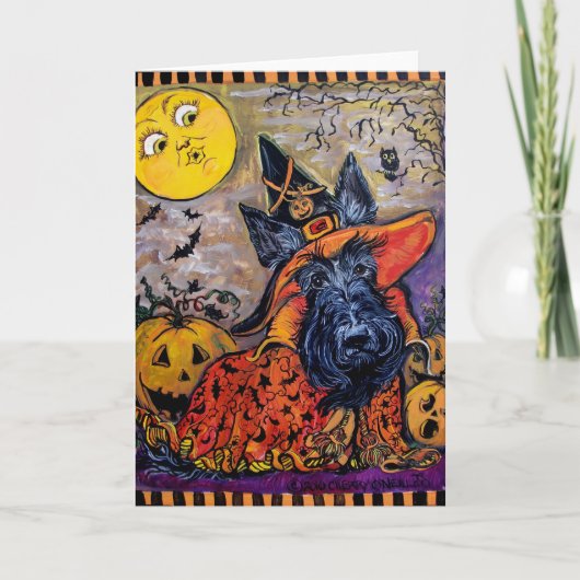 Carte Halloween Scottie (Devant)