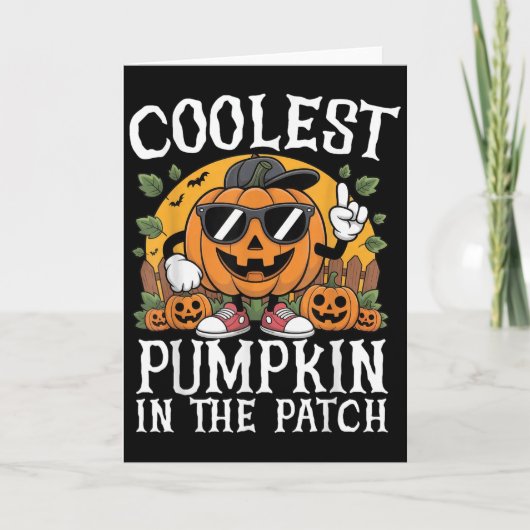 Carte Halloween Shirts Boys And Kids Coolest Pumpkin In  (Devant)
