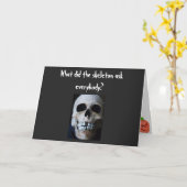 CARTE HALLOWEEN SKELETON (Fleur jaune)