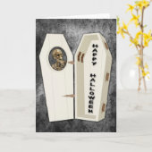 Carte Halloween Skeleton (Fleur jaune)