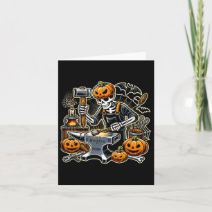 Carte Halloween Skeleton Blacksmith