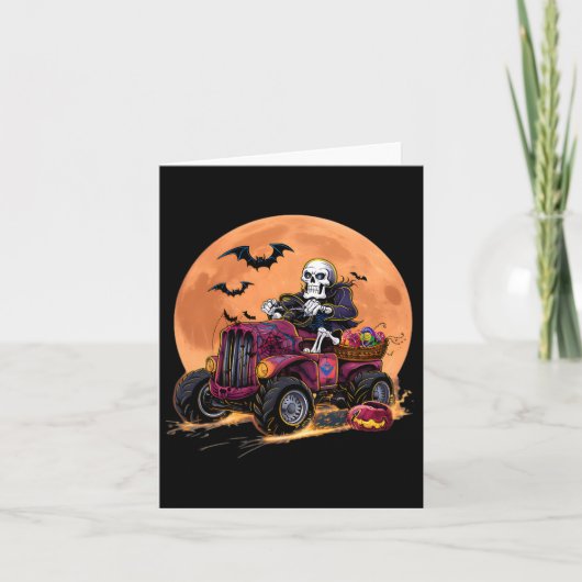 Carte Halloween Skeleton équitation Monster Truck Toddle (Devant)