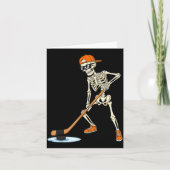 Carte Halloween Skeleton Funny Hockey For Boys Teens Men (Devant)