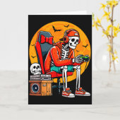 Carte Halloween Skeleton Gamer Funny Video Gaming Hallow (Fleur jaune)
