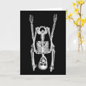 Carte Halloween Skeleton Headstand (Fleur jaune)