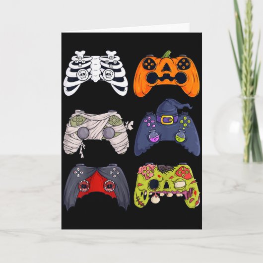 Carte Halloween Skeleton Zombie Gaming Controllers Mummy (Devant)