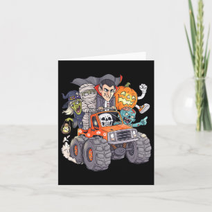 Carte Halloween Skeleton Zombie Monster Truck Vampire Bo
