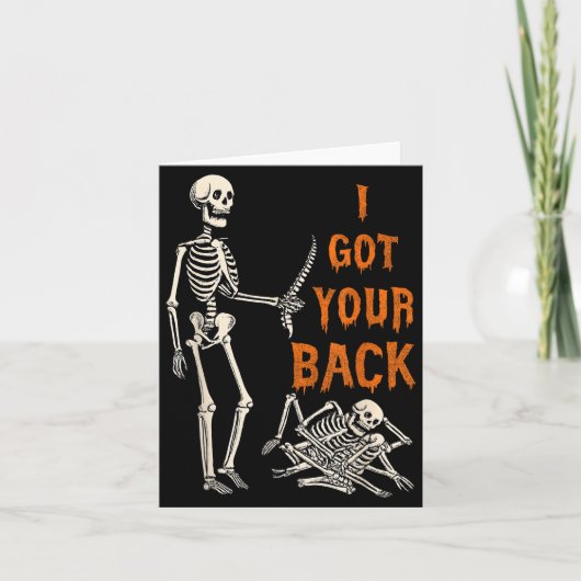 Carte Halloween Skeletons Ive Got Your Back Costume Men (Devant)