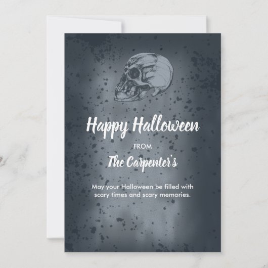 carte Halloween Skull & Bones (Devant)