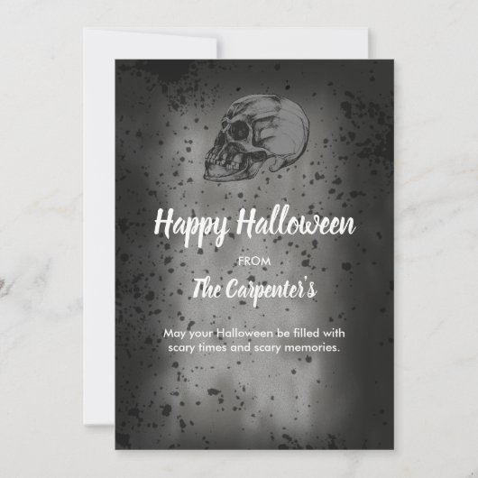 carte Halloween Skull & Bones (Devant)