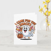 Carte Halloween Snacks Ghost Funny Trick-or-traiter Cand (Fleur jaune)