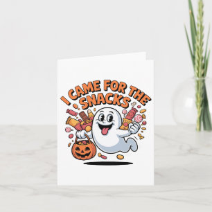 Carte Halloween Snacks Ghost Funny Trick-or-traiter Cand