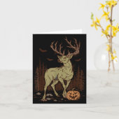 Carte Halloween Soky Deer Antler Zombie Rustic Buck Fall (Fleur jaune)