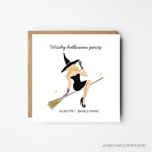 Carte halloween sorcier, simple