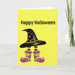 Carte Halloween sorcière