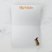 Carte Halloween sorcière chat orange (Intérieur)