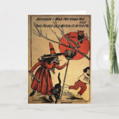 Carte Halloween sorcière vintage (Devant)