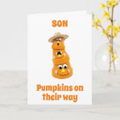 CARTE **HALLOWEEN SPÉCIAL** POUR ***NOTRE FILS*** (Fleur jaune)
