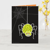 Carte Halloween Spider poilu (Yellow Flower)
