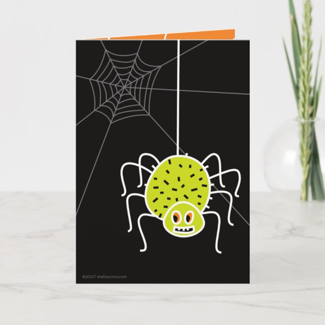 Carte Halloween Spider poilu (Devant)