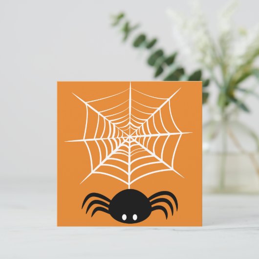 Carte Halloween Spider Web (Debout devant)