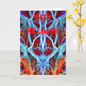 CARTE HALLOWEEN SPIRIT (Fleur jaune)
