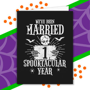 Carte Halloween Spooktacular 1er Anniversaire de Mariage