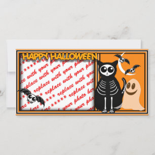 Carte Halloween Squelette Animaux Gang