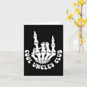 Carte Halloween Squelette Cool Uncles Club Retro Uncle F (Fleur jaune)