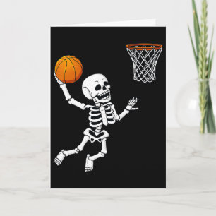 Carte Halloween Squelette Dunking Un Sketll Garçons Fill
