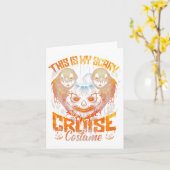 Carte Halloween squelette éffrayant (Fleur jaune)