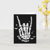 Carte Halloween squelette éffrayant (Fleur jaune)
