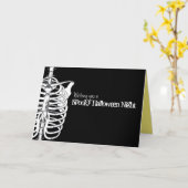 Carte Halloween squelette éffrayant X-Ray (Fleur jaune)