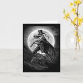 Carte Halloween Squelette Jouer Violon - Rocher Et Roule (Fleur jaune)