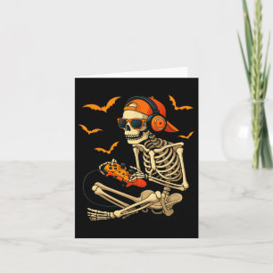 Carte Halloween Squelette Joueur Vidéo Joueur Garçons Ho