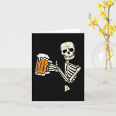 Carte Halloween Squelette Papa Drôle Lazy Costume de crâ (Fleur jaune)