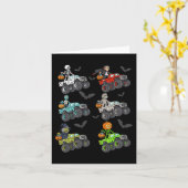 Carte Halloween Squelette Zombie équitation Monster Cami (Fleur jaune)