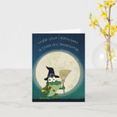 Carte Halloween stupéfiant (Fleur jaune)