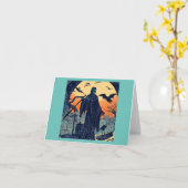 Carte Halloween - Style de coupe 3 (Fleur jaune)