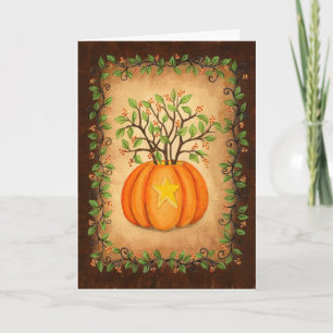 Carte Halloween sucré-amer et Citrouille