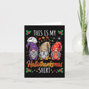 Carte Halloween Thanksgiving Noël Fun Hallothanksma
