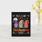 Carte Halloween Thanksgiving Noël Fun Hallothanksma (Fleur jaune)