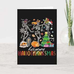 Carte Halloween Thanksgiving Noël Hallothanksmas Sk