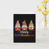 Carte Halloween Thanksgiving Noël Happy HalloThanks (Fleur jaune)