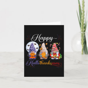 Carte Halloween Thanksgiving Noël Happy HalloThanks