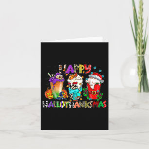 Carte Halloween Thanksgiving Noël Joyeux Hallomerci