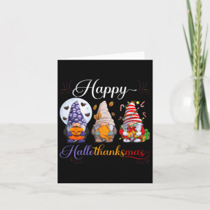 Carte Halloween Thanksgiving Noël Joyeux Hallomerci