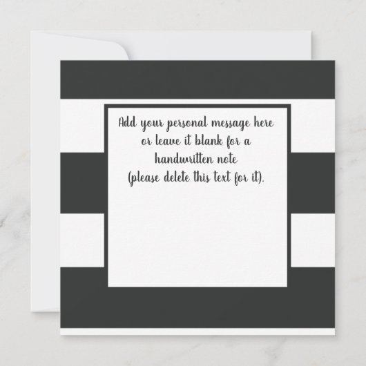 Carte Halloween thème "Merci" rayé (Dos)