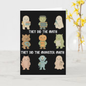 Carte Halloween They Did The Math They Did The Monster M (Fleur jaune)